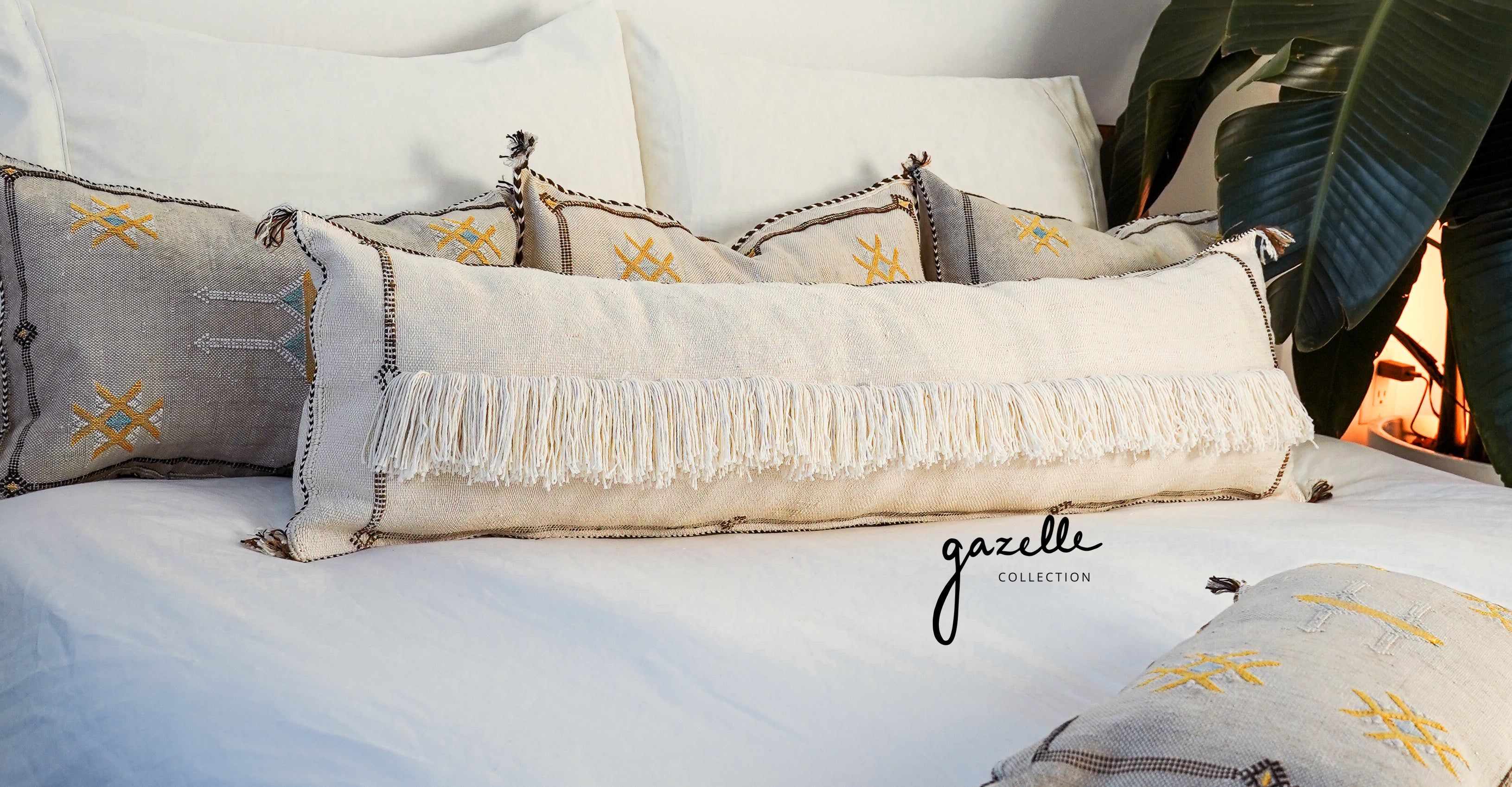 Gazelle Collection - Moroccan Cactus pillow cover - decorative lumbar