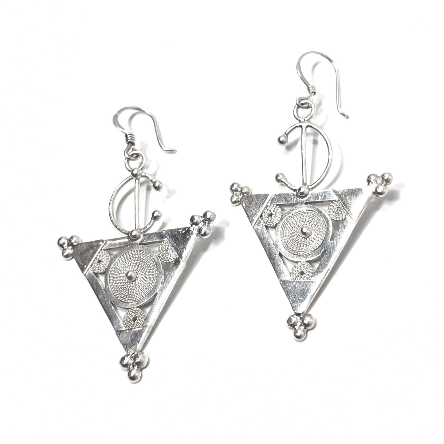 Silver Fibula Earrings