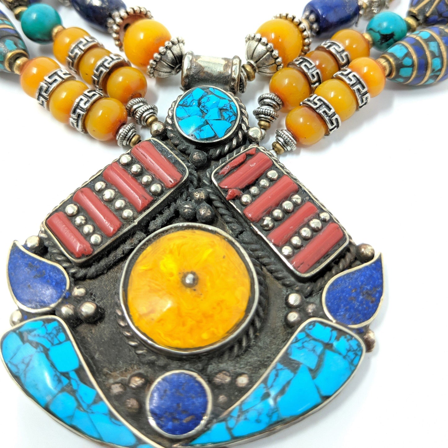 Silver and Stone Tanamart Necklace